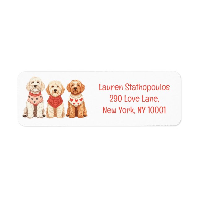 Valentine Goldendoodle Dogs (Front)