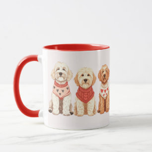 Valentine Goldendoodle Dogs Mug