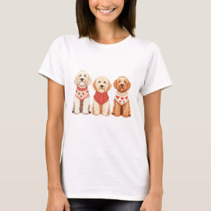 Valentine Goldendoodle Dogs T-Shirt