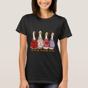 Valentine Goose Heart Silly Goose Valentines Day T-Shirt