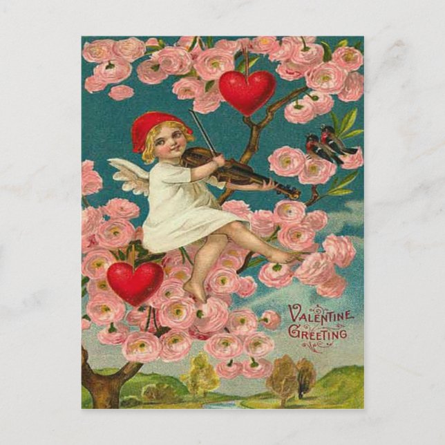 Valentine Greeting Holiday Postcard (Front)