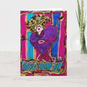 Valentine Happy Heart Dancer Card