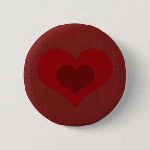 Valentine heart 6 cm round badge
