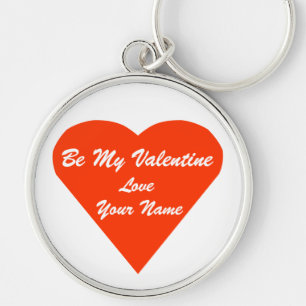 VALENTINE HEART ,Add Your Name Key Ring