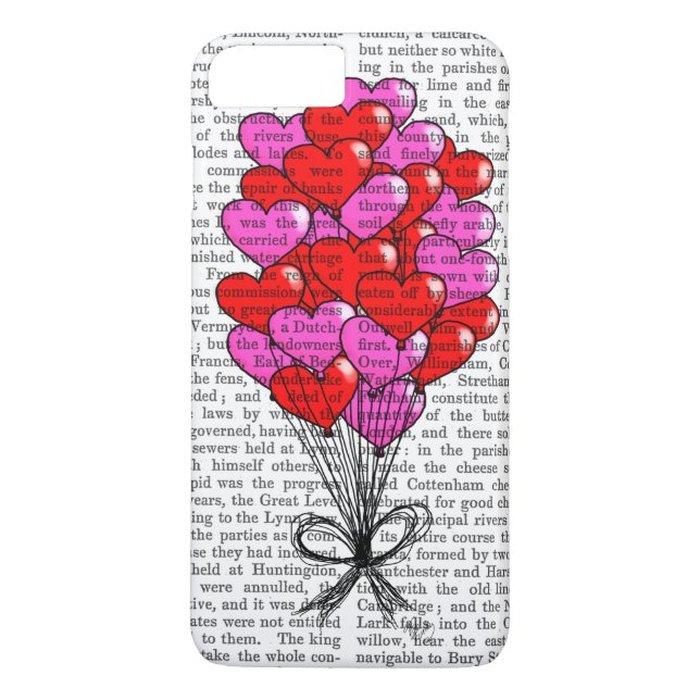 Valentine Heart Balloon Illustration Case-Mate iPhone Case (Back)