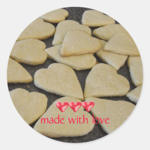 Valentine Heart Cookies Classic Round Sticker