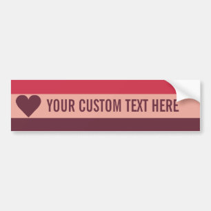 Valentine Heart custom bumpersticker Bumper Sticker