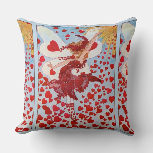 Valentine Heart Fairy Cushion (Front)