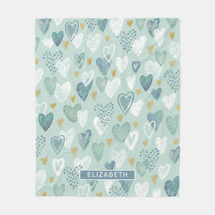 Valentine Heart Fleece Blanket