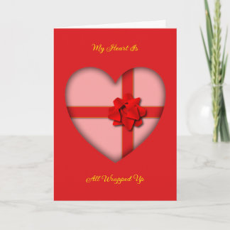 Valentine Heart Folded Greeting Card