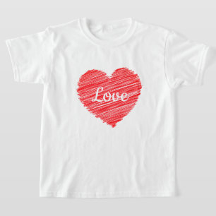 Valentine Heart Girls T-Shirt