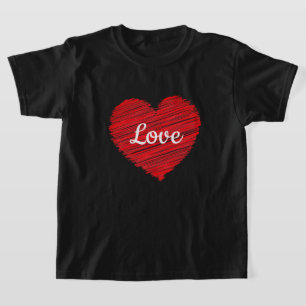 Valentine Heart Girls T-Shirt