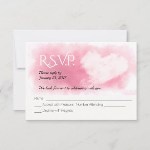 Valentine Heart Holiday Wedding RSVP Card