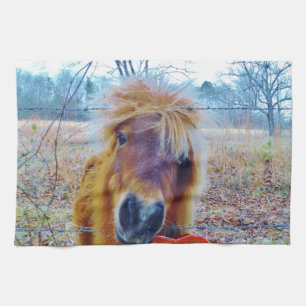 Valentine Heart Horse Tea Towel