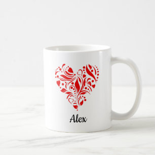 Valentine Heart Love Customizable Coffee Mug