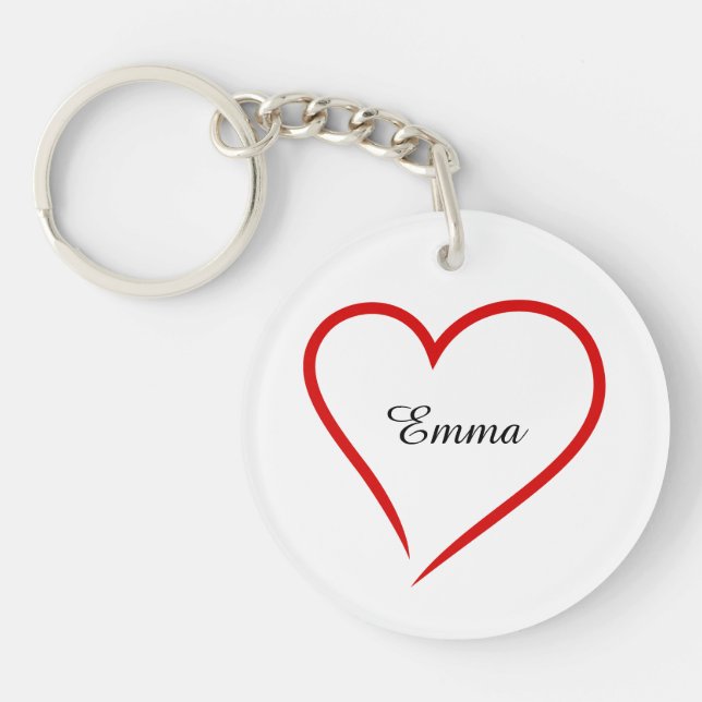 Valentine Heart Love Key Ring (Front)