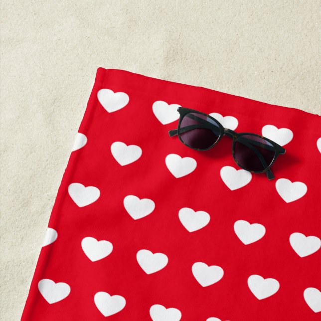 Valentine heart love romance     beach towel (In Situ)