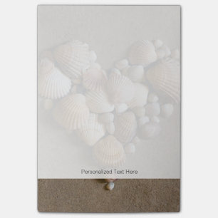 Valentine Heart Made with Shells Post-it Notes