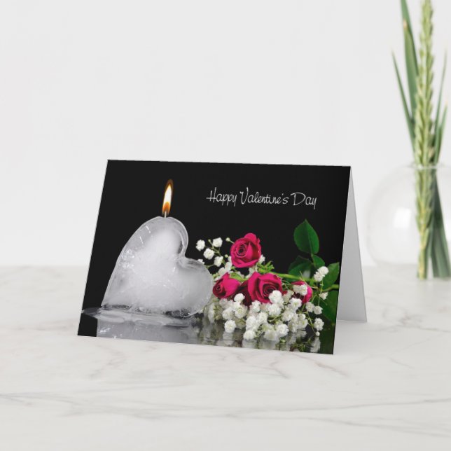 Valentine Heart Melting Holiday Card (Front)