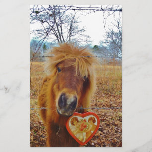 Valentine Heart Miniature brown Horse