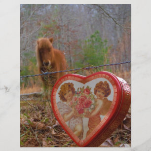 Valentine Heart Miniature brown Horse