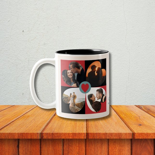 Valentine heart photo collage Mug (Creator Uploaded)