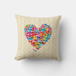 Valentine Heart Shape Watercolor Design-57393 Cushion