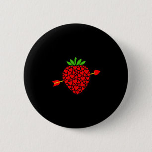 Valentine Heart Strawberry Arrow Funny Couple Roma 6 Cm Round Badge