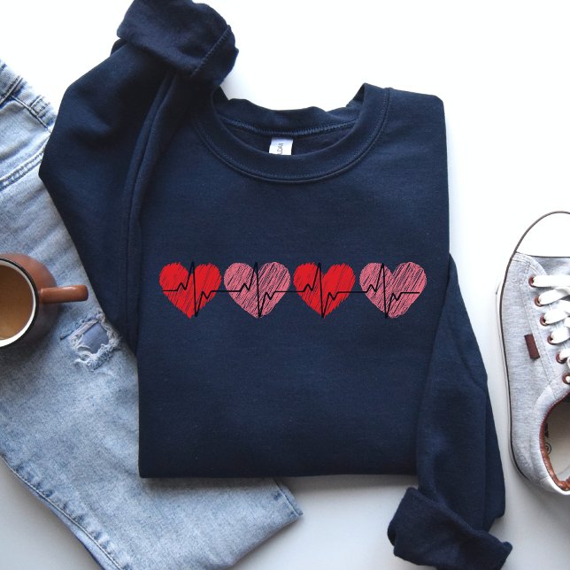 Valentine Heart Sweatshirt, Cute Valentine Gift Sweatshirt (Creator Uploaded)