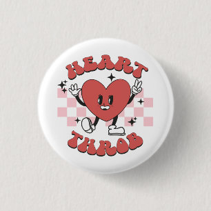 Valentine Heart Throb 3 Cm Round Badge