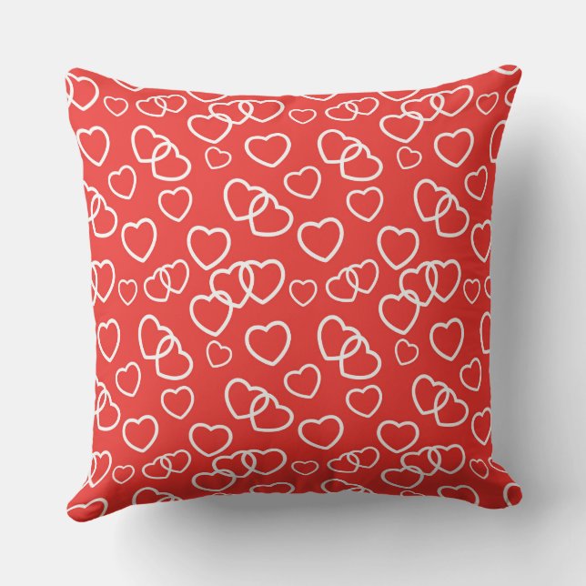 Valentine Heart Throw Pillow (Back)