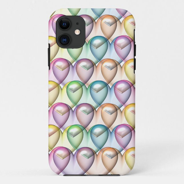 valentine hearts 3d valentine s day Case-Mate iPhone case (Back)