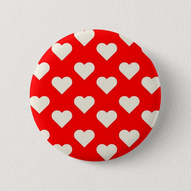 Valentine Hearts 6 Cm Round Badge (Front)