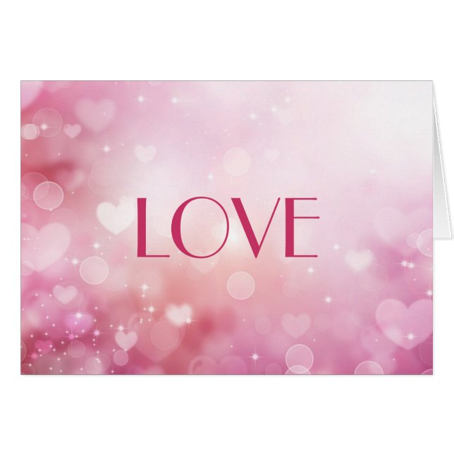 Valentine Hearts Abstract Pink Background (Front Horizontal)