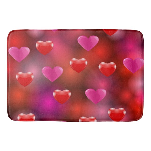 Valentine Hearts    Bath Mat (Front)