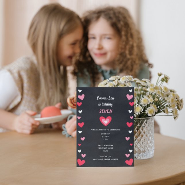 Valentine Hearts Birthday Invitation (Creator Uploaded)