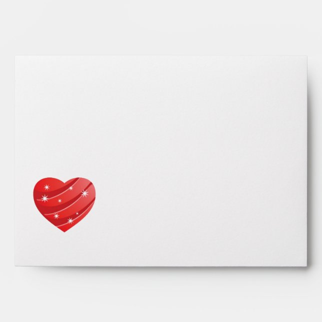 Valentine Hearts Card Envelope (Front)
