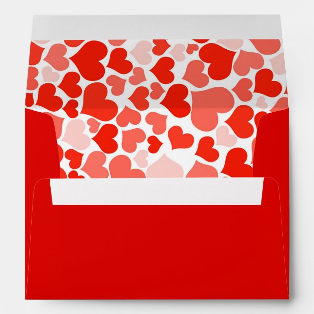 Valentine Hearts Card Envelope (Back (Bottom))