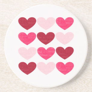 Valentine hearts coaster