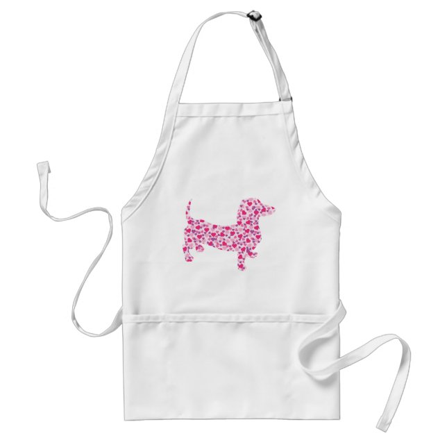 Valentine Hearts Dachshund Standard Apron (Front)