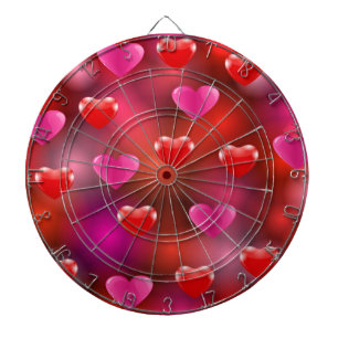 Valentine Hearts  Dartboard
