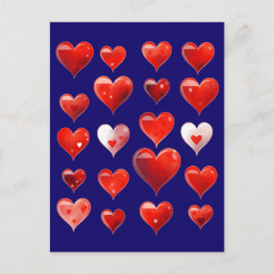 Valentine Hearts Holiday Postcard