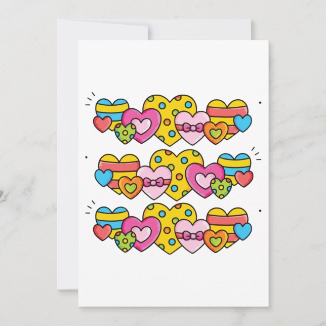 Valentine hearts invitation (Front)