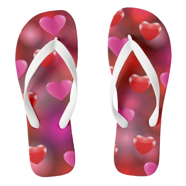Valentine Hearts Jandals (Footbed)