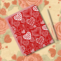 Valentine Hearts Love Red White