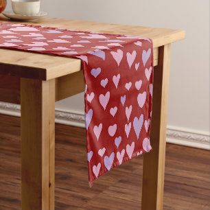 Valentine hearts medium table runner