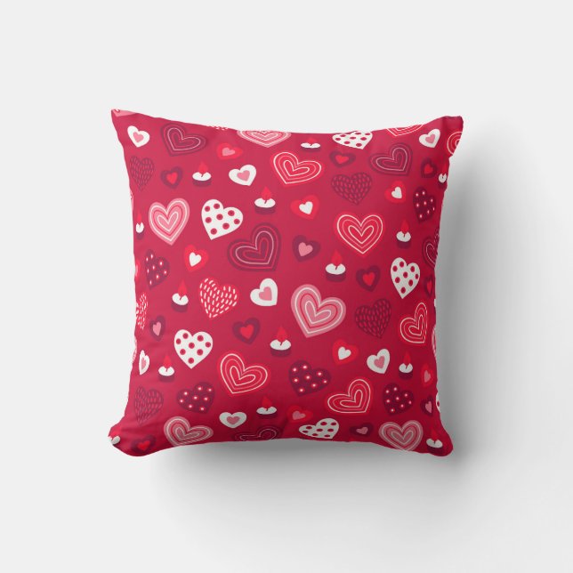 Valentine hearts pattern 2 cushion (Front)