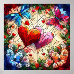 Valentine Hearts Poster