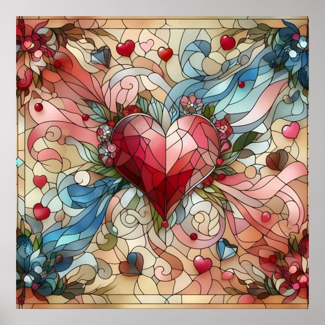 Valentine Hearts Poster (Front)