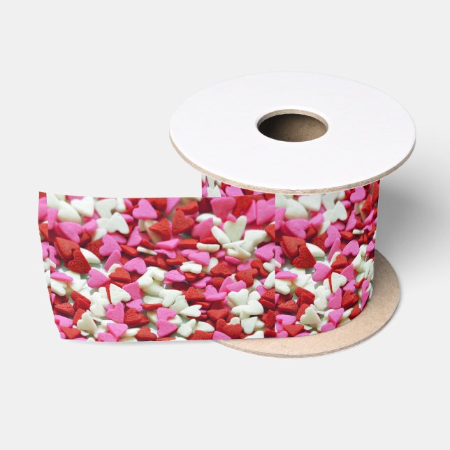 Valentine Hearts Satin Ribbon (Spool)